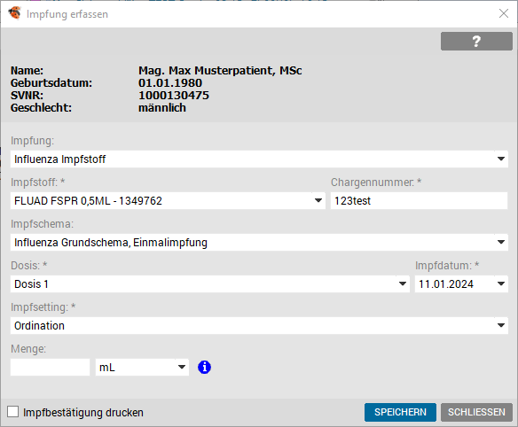 Impferfassung