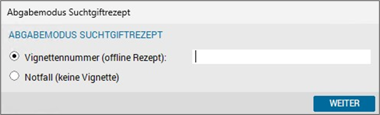 Abgabemodus - ohne e-Rezept Lizenz