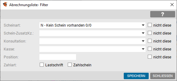 Aktiver Krankenscheinfilter