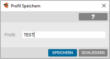 Profil speichern