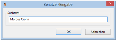 Suche über den Quickboard-Button