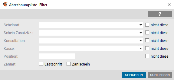 Abrechnungsfilter