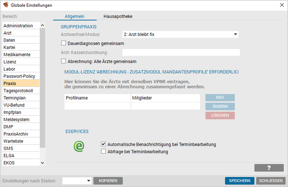 Setup - Praxis Allgemein