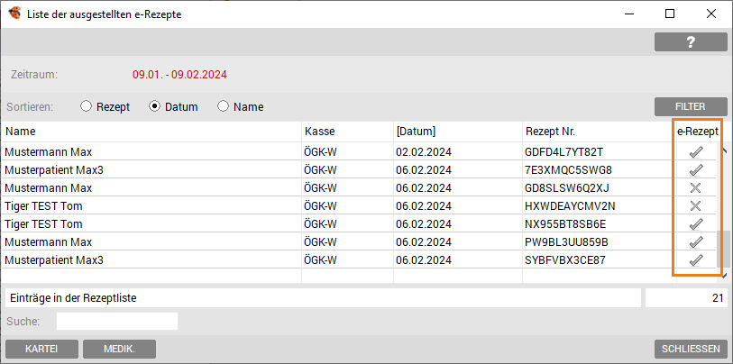 e-Rezept Status e-card Manager