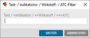 Medikation - Textfilter