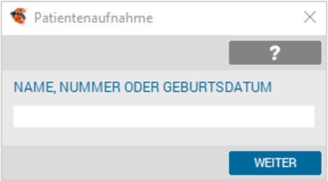 Patientenaufnahme