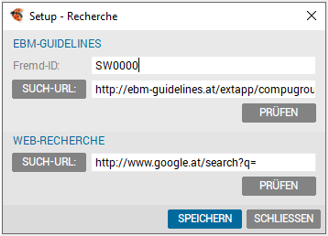 Setup - Recherche