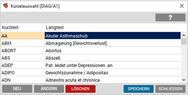 Kürzelasuwahl