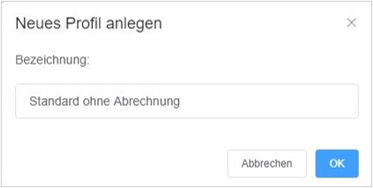 Neues Rechteprofil speichern