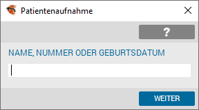 Patientenaufnahme