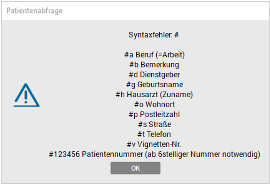 Patientenabfrage