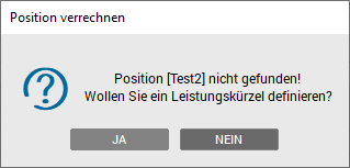 Hinweismeldung - neues Kürzel definieren