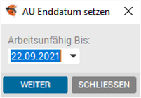 AU Enddatum setzen