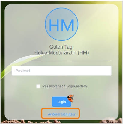 Anderen Benutzer wählen