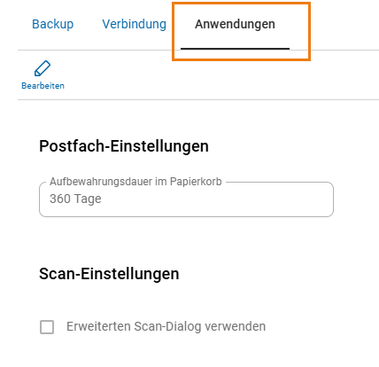 C-BOX Einstellungen - Anwendung