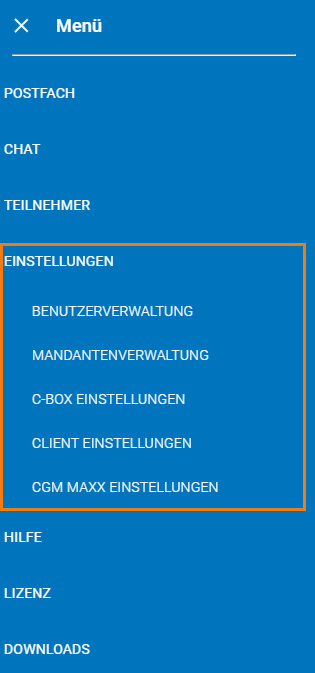 Überarbeitete Einstellungen