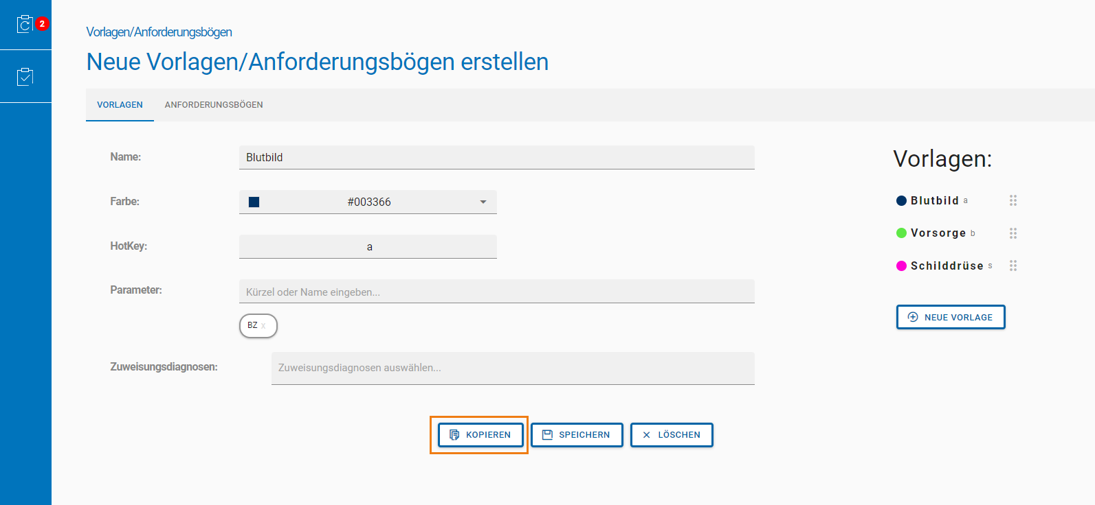 Vorlage kopieren Vorlage kopieren