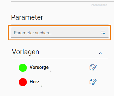 Parameterübersicht öffnen Parameterübersicht öffnen