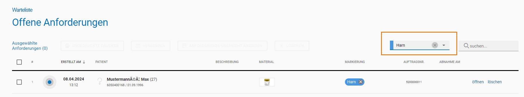 Filterfunktion für Markierungen Filterfunktion für Markierungen