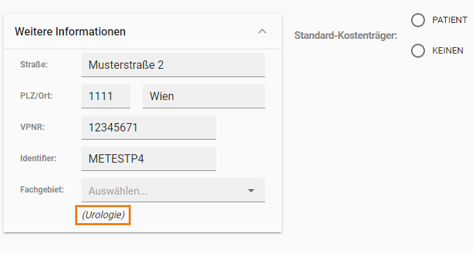 Migriertes Fachgebiet (nicht in der hinterlegten Liste vorhanden)