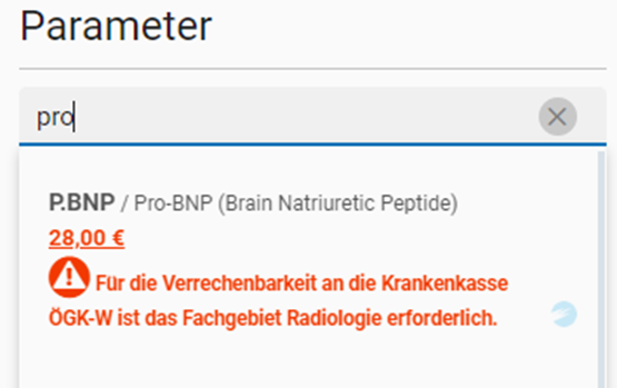 Fachspezifische Parameterverrechnung
