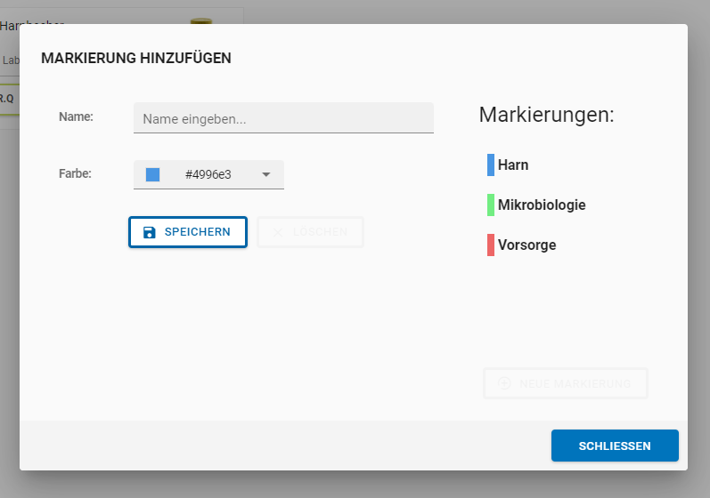 Markierungs-Editor Markierungs-Editor